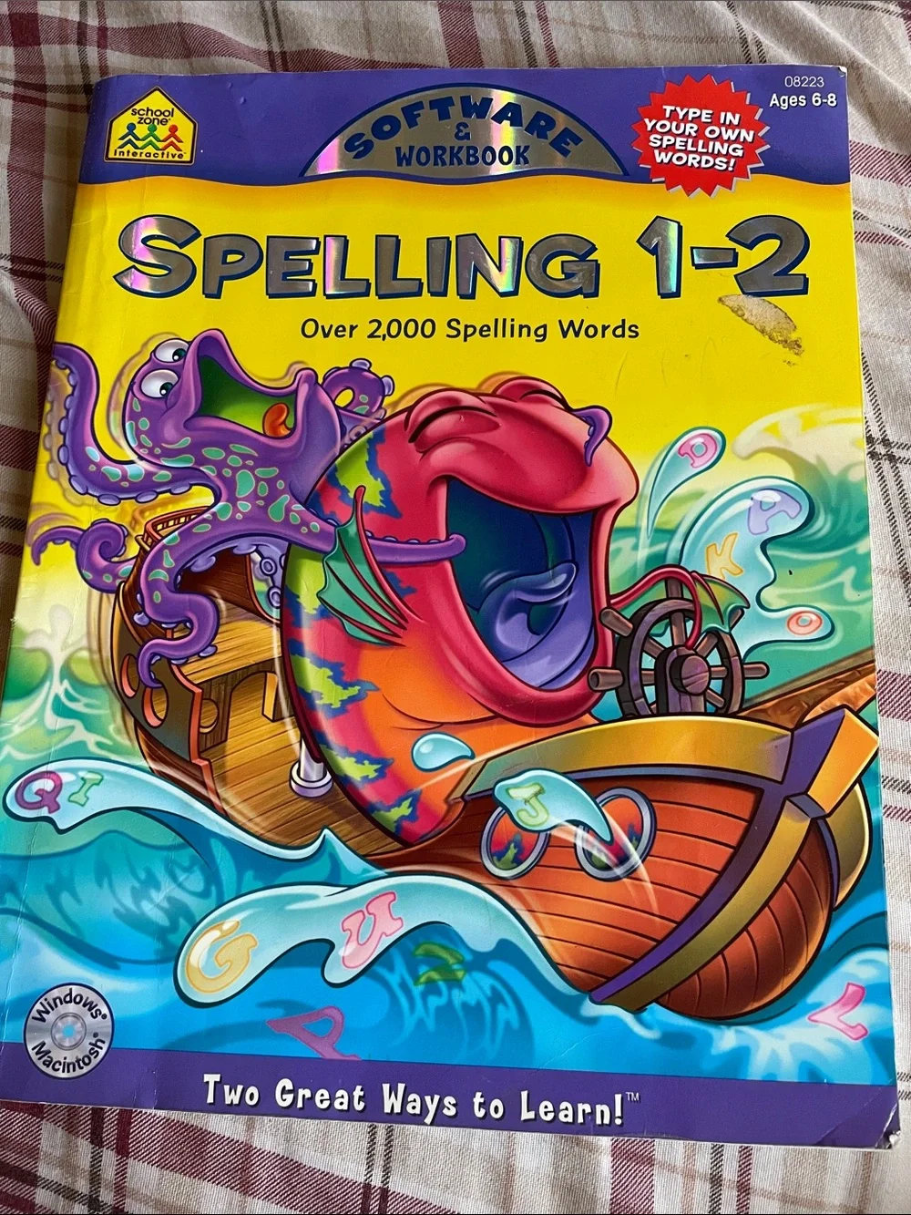 School Zone Spelling 1-2 Workbook - Yellow